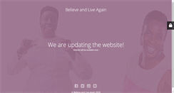 Desktop Screenshot of believeandliveagain.com